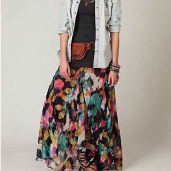 FREE PEOPLE FUN VIBRANT MAXI SKIRT/Dress - Picture 2 of 6